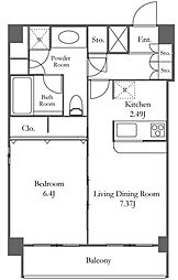 プレミアステージ笹塚 10階1LDKの間取り