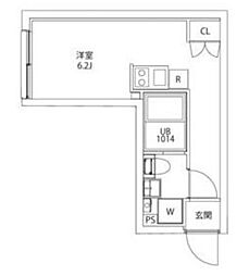 ＣＩＴＹ ＷＡＬＫ王子ＤＵＥ 1階ワンルームの間取り