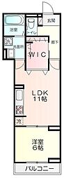 グラン・クレール 1LDKの間取図画像