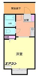 ワンルームS1 1Kの間取図画像