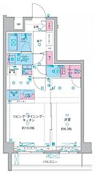 ガリシア西馬込 3階1LDKの間取り