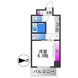 Osaka Metro千日前線 新深江駅 徒歩7分の賃貸マンション 2階1Kの間取り