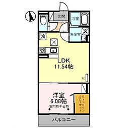 ルピナス 1LDKの間取図画像