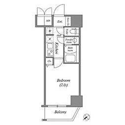 神戸高速南北線 新開地駅 徒歩2分の賃貸マンション 9階1Kの間取り