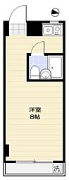 光建ハイムブリリアンス六本木 ワンルームの間取図画像