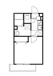 オルタンシアV 1階1Kの間取り