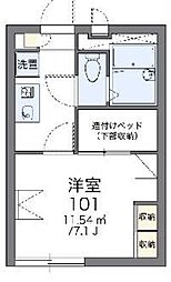 レオパレス瑞穂東 1Kの間取図画像