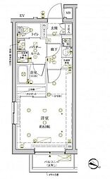 クレイシアIDZ学芸大学 5階1Kの間取り