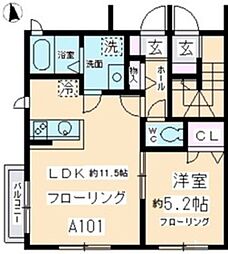 Ｍｕｓａｓｈｉｎｏ ＴＥＲＲＡＣＥ 1階1LDKの間取り