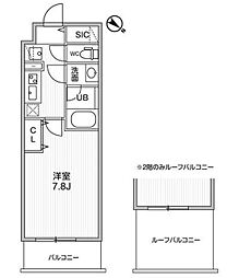 コンフォリア・リヴ志村三丁目 1Kの間取図画像