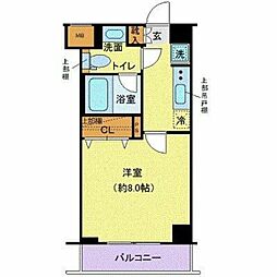 都営浅草線 西馬込駅 徒歩10分の賃貸マンション 2階1Kの間取り