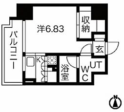 KLCTOWER 1Kの間取図画像