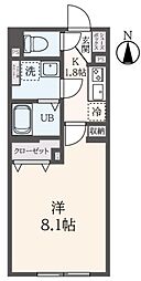 ルネサンスコート亀戸ＳＯＵＴＨ 5階1Kの間取り