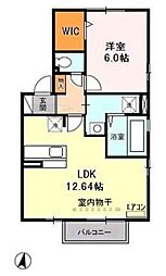 ボナンザストリーム 1LDKの間取図画像