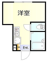 ベストハイム京急蒲田 ワンルームの間取図画像