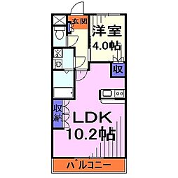 グランベル・ヒルズ 1LDKの間取図画像