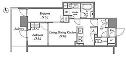 nido南千住 2LDKの間取図画像