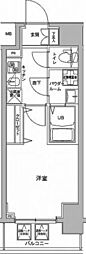 ジェノヴィア川崎駅グリーンヴェール 1Kの間取図画像