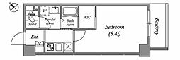 GRANPASEO新宿余丁町 1Kの間取図画像