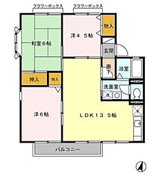 メゾン・センピオーネB 3LDKの間取図画像