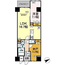 サンジョイアゼロ 3階1SLDKの間取り