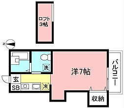 コーポ・ヤマト ワンルームの間取図画像