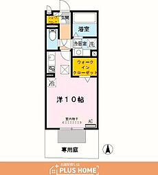 エスポワールA・T ワンルームの間取図画像