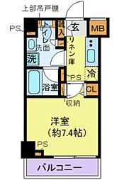 東武東上線 ときわ台駅 徒歩3分の賃貸マンション 2階1Kの間取り