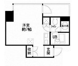 タワーズ10 5階ワンルームの間取り