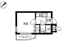 スカイコート宮崎台4 1Kの間取図画像
