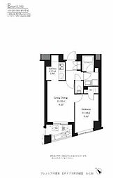 フレンシア田端南 4階1LDKの間取り