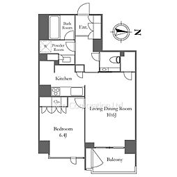 LAFONTE麻布十番 1LDKの間取図画像