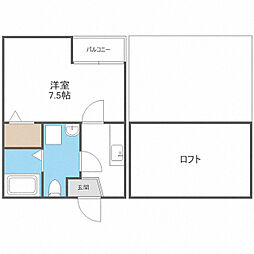 シュプリームメゾンＡ 1階1Kの間取り