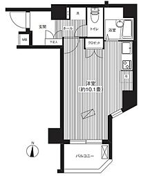 コモード寺山 3階ワンルームの間取り