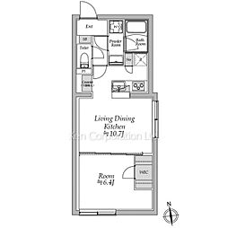 アトリオフラッツ高円寺 4階1LDKの間取り
