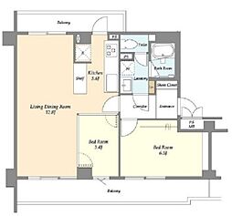 PATH池上 2階2LDKの間取り
