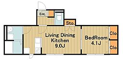 KEIAI RESIDENCE 淵野辺III 1LDKの間取図画像