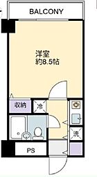 ナイスアーバン鶴見中央 7階1Kの間取り
