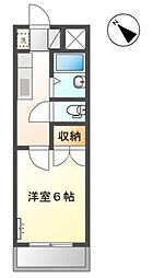 リヴィエール1 1Kの間取図画像