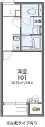 レオネクスト湘南町屋2 1Kの間取図画像