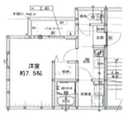 京阪本線 大和田駅 徒歩14分の賃貸アパート 2階1Kの間取り