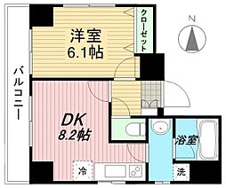 レジーナ浅草橋 7階1DKの間取り