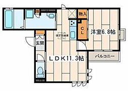 ベルフィオーレ2 1LDKの間取図画像