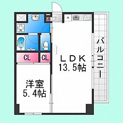 グランリーオ 1LDKの間取図画像