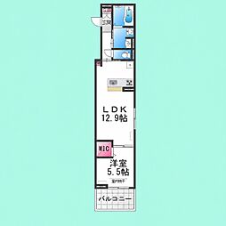 Porto Sereno 1LDKの間取図画像