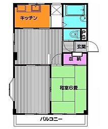 コーポ横山 3Kの間取図画像