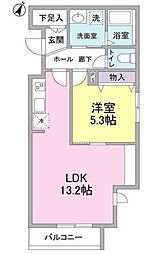 AKS三宿フラッツ 1LDKの間取図画像