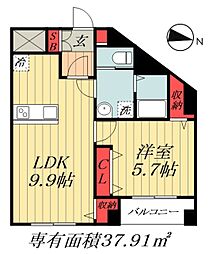 コネクトパークヒルズ本郷町 4階1LDKの間取り