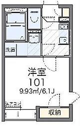 レオネクストファミールつつじヶ丘 1Kの間取図画像