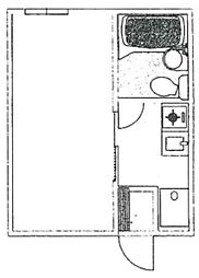 ミ・カーサ 1Kの間取図画像